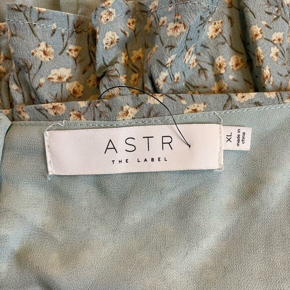 ASTR NWT Y2K PUFF SLEEVE FLORAL COTTAGE FESTIVAL PREPPY NWT TOP BLUE XL - Picture 11 of 11